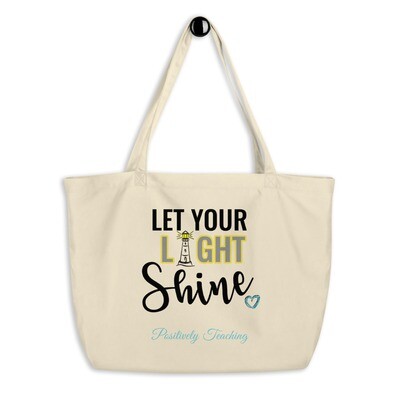 &#39;Lighthouse 2&#39; Large organic tote bag