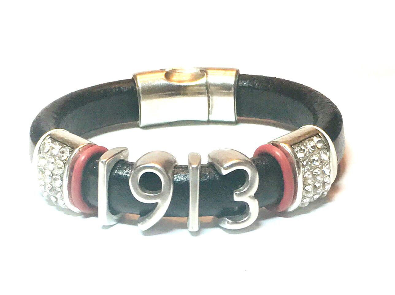 Bracelet | Delta Sigma Theta Black And Silver 1913 Bling Classy Creations Originals