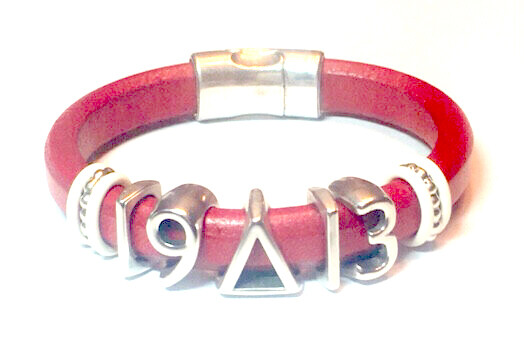 Bracelet | 1913 Silver Letters With Pyramid Symbol                   Classy Creations Originals