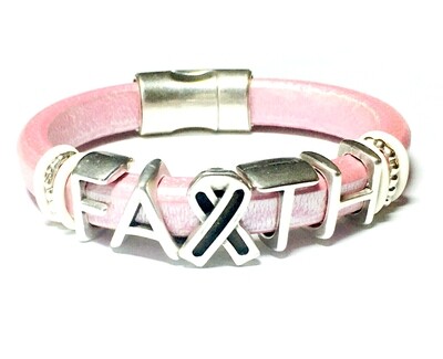 Bracelet | Women’s Pink Leather Faith Bracelet Classy Creations Originals 