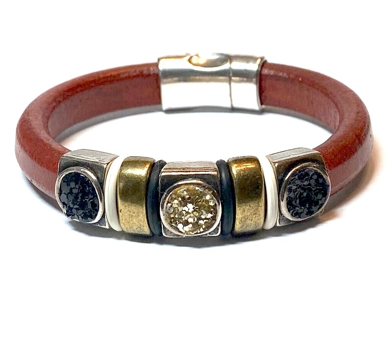 Bracelet | Women’s Red Multicolored Bling Design 