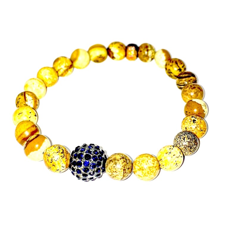 Bracelet | Men’s Brown w/Blue Accent