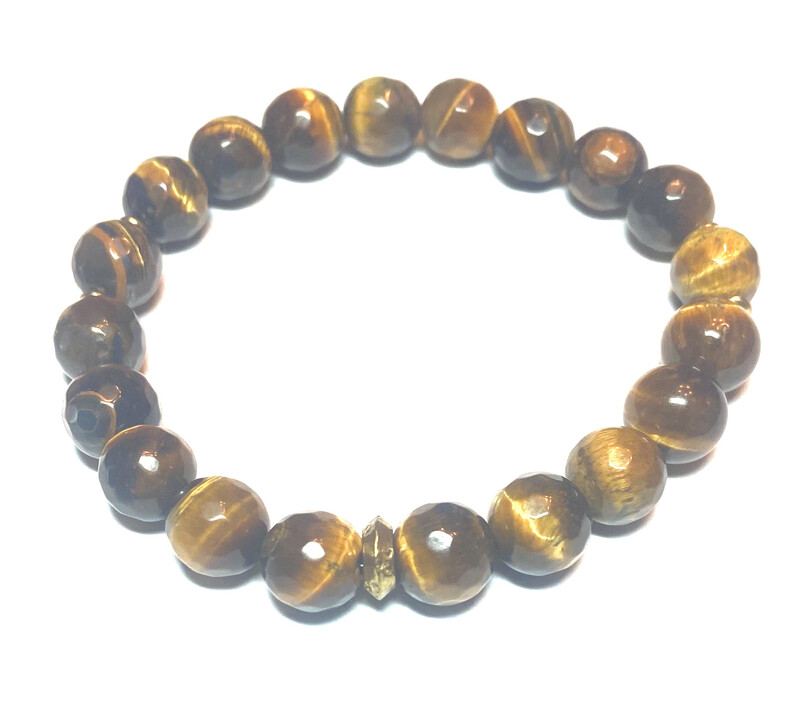 Bracelet | Men’s Tiger Eye With Gold