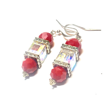 Women’s/ Red Bling Earrings 
