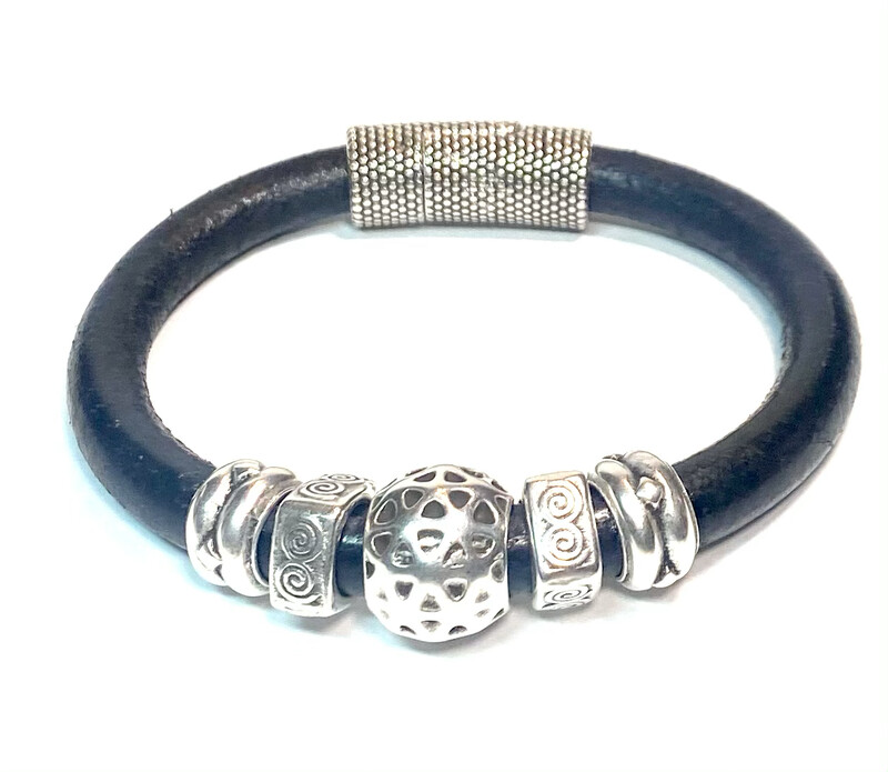 Bracelet | Men’s Round Leather Style 