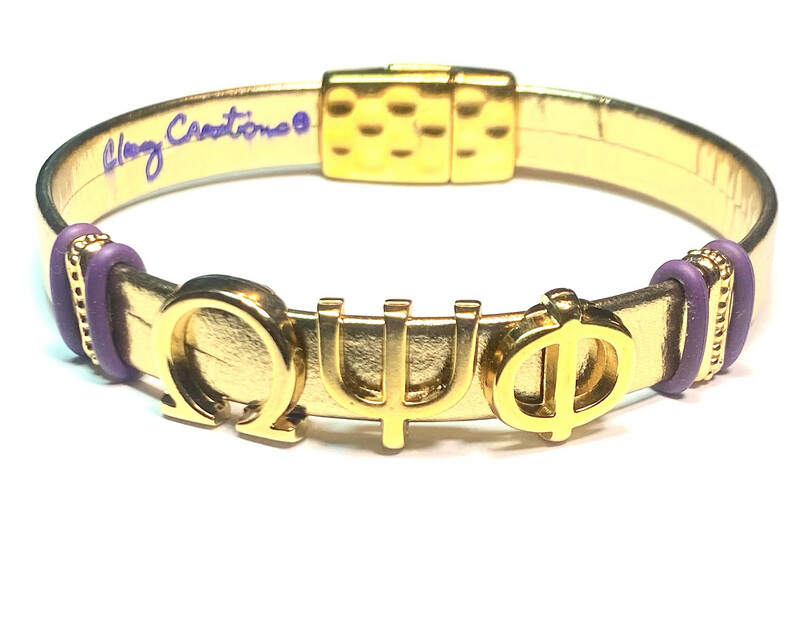 Bracelet/ Men’s Omega Metallic GoldLeather 