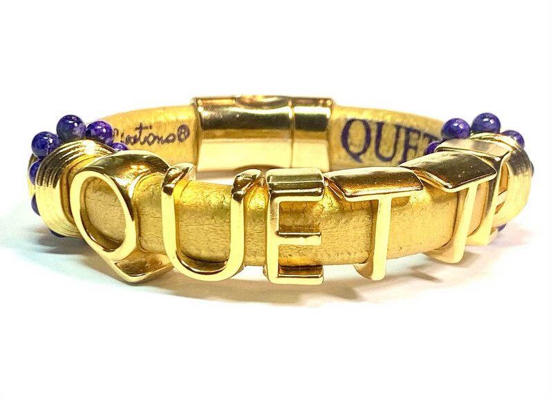 Bracelet/ Quette Gold Leather 
