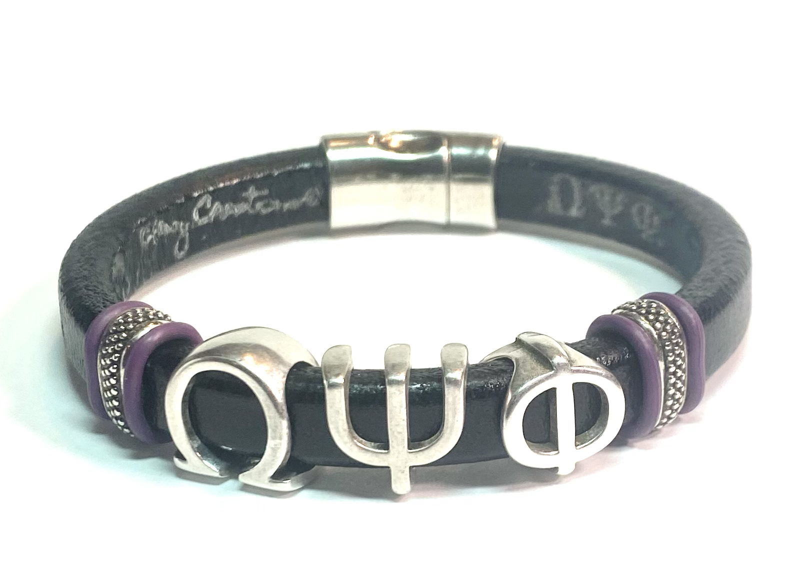 Omega Psi Phi Paracord Survival Bracelet W/Adjustable Clasp - Greek Gear