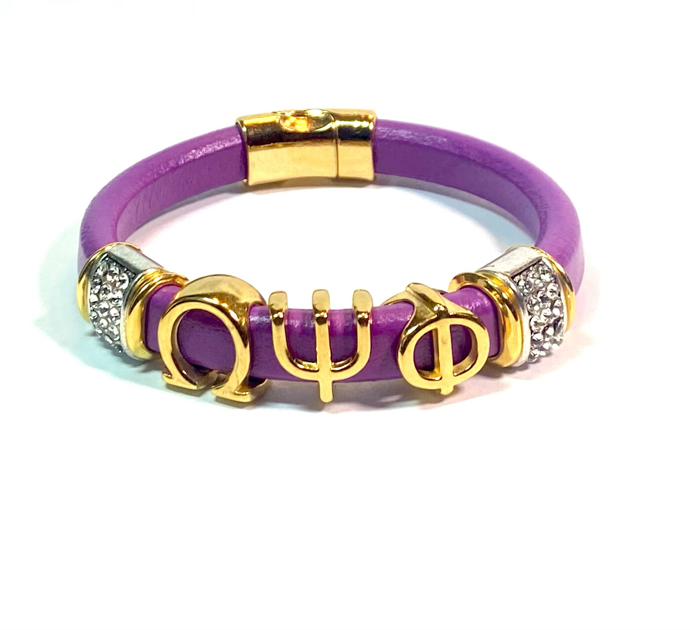 Bracelet/ Men’s Omega Purple Leather Bling 