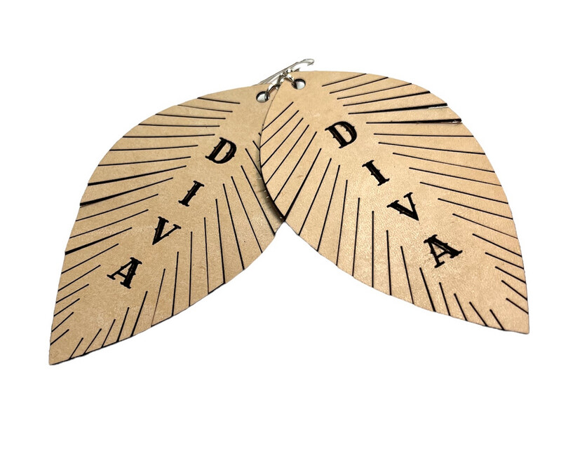 Women’s/ Diva Leather Earrings 