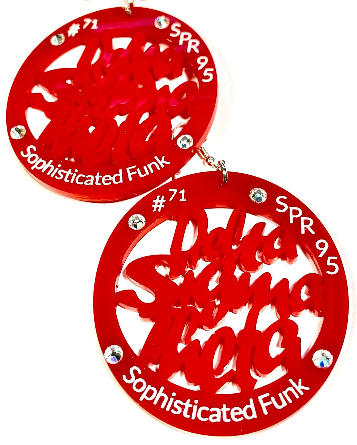 Women’s/Red Delta Sigma Theta Custom Earrings