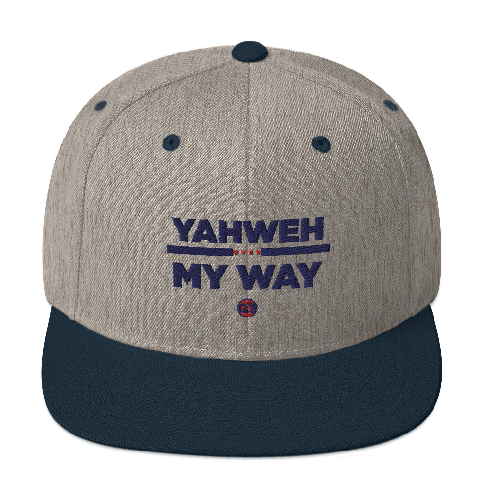YAHWEH OVER MY WAY - NAVY AND GREY Snapback Hat