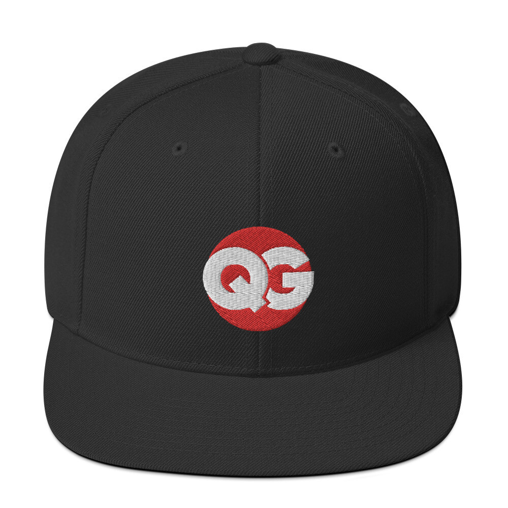 QG - WHITE ON RED - Snapback Hat