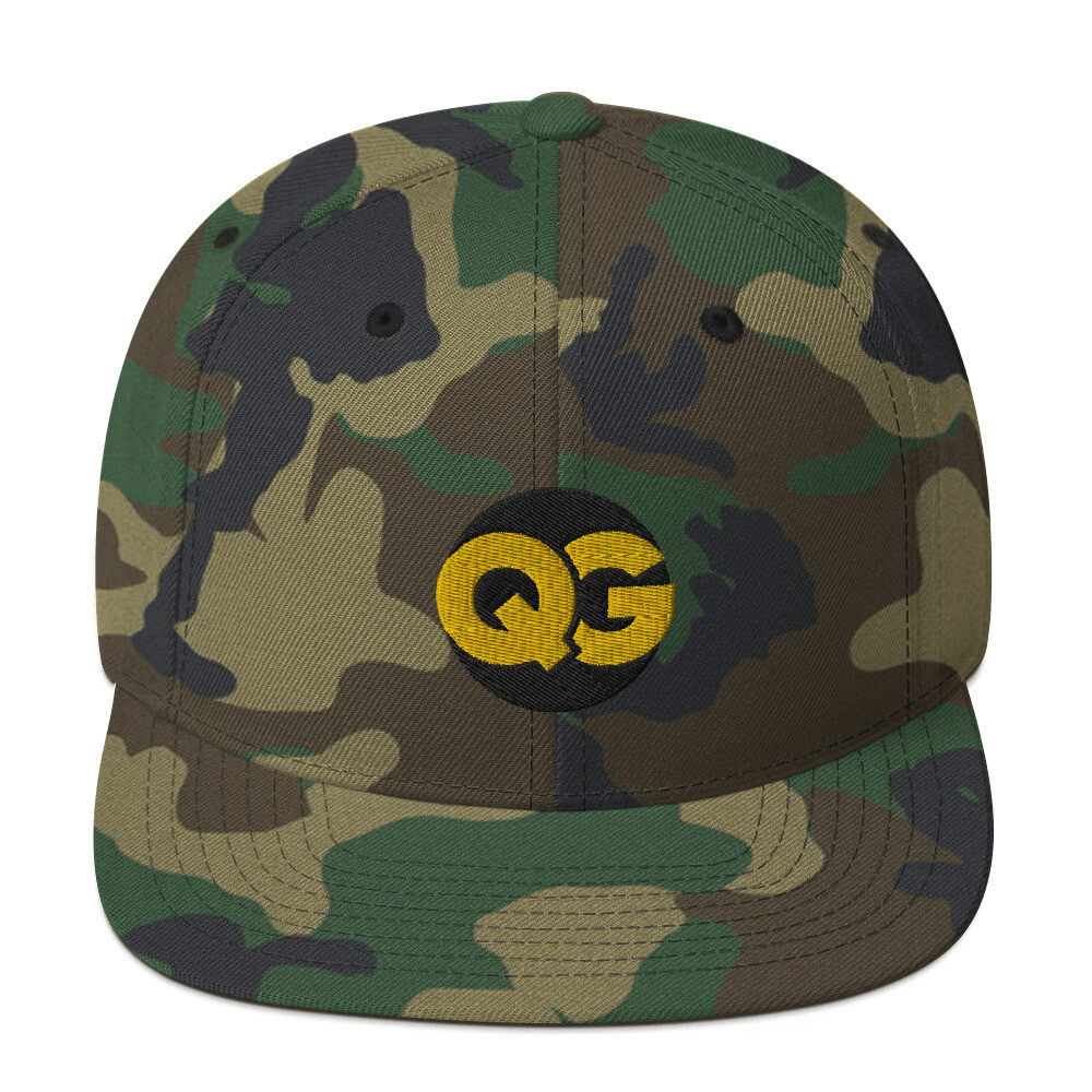 QG - CAMO GOLD on BLACK - Snapback Hat