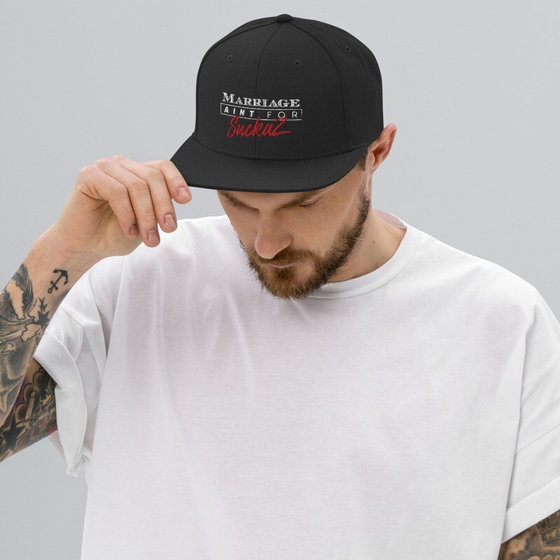 M.A.F.S. - MARRIAGE AINT FOR SUCKAZ Snapback Hat (BLACK)