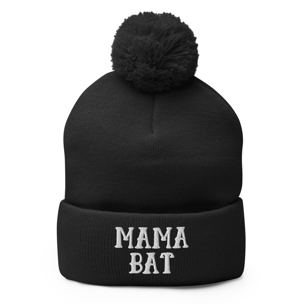 Mama Bat Pom-Pom Beanie