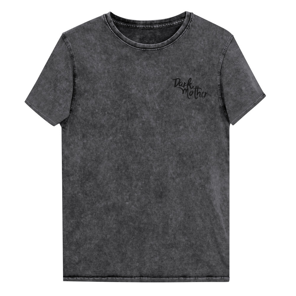 Dark Mother Embroidered Denim Tee Dark Mother Embroidered Denim Tee