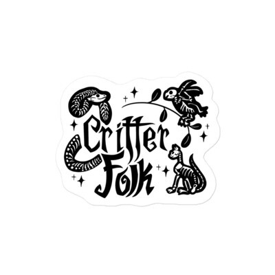 Critter Folk Sticker - Snake, Cat & Parrot
