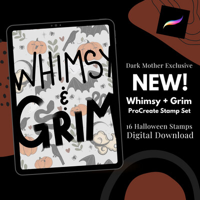 Whimsy + Grim Procreate Stamp Set