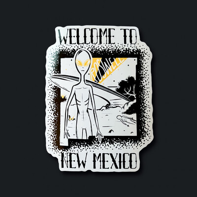 White Backing | Spooky States - Welcome to New Mexico Sticker