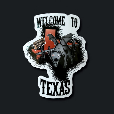 White Backing | Spooky States - Welcome to Texas Sticker