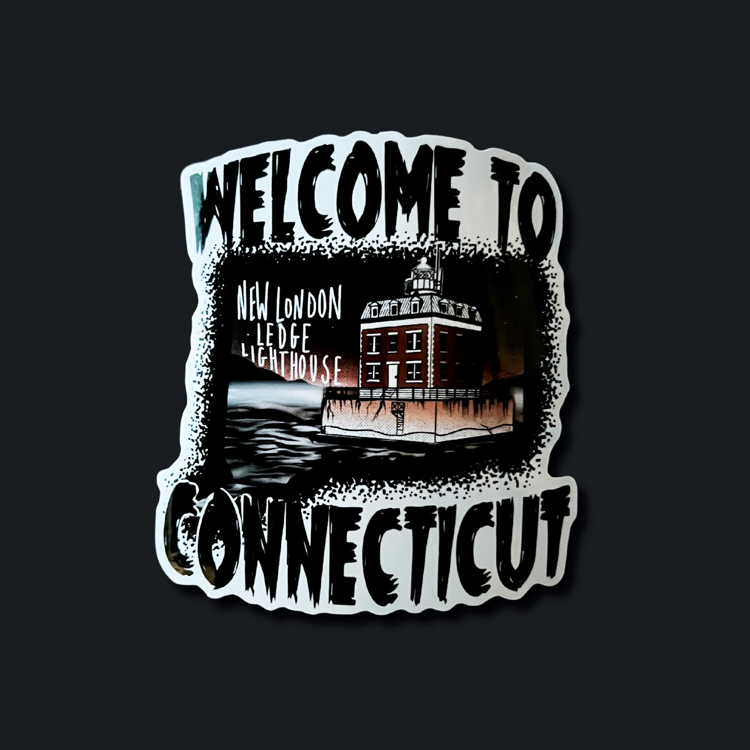 White Backing | Spooky States - Welcome to Connecticut Sticker