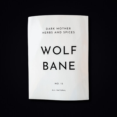 White Backing | Dark Mother Herbs - Wolf Bane Sticker