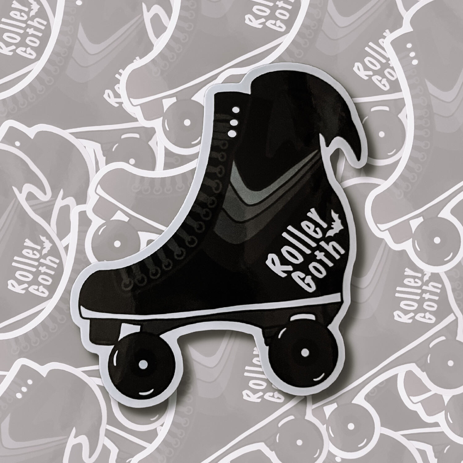 White Backing | Roller Goth Skate Sticker