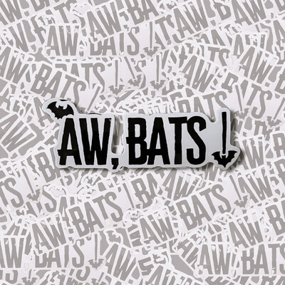 White Backing | Aw, Bats! Sticker