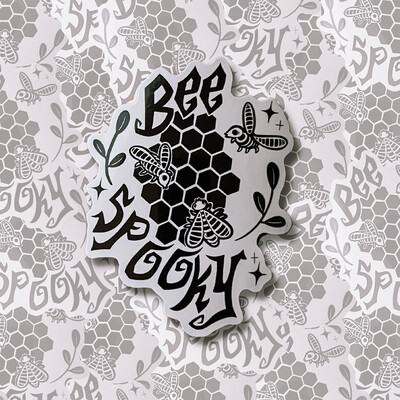 White Backing | Bee Spooky Sticker