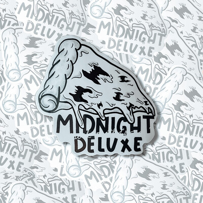 White Backing | Midnight Deluxe Batty Pizza Sticker