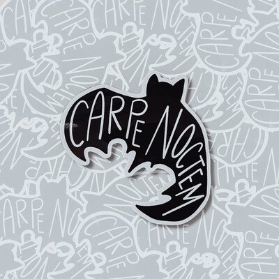 White Backing | Carpe Noctem Bat Sticker