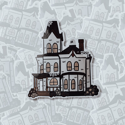 White Backing | Haunted House Sticker