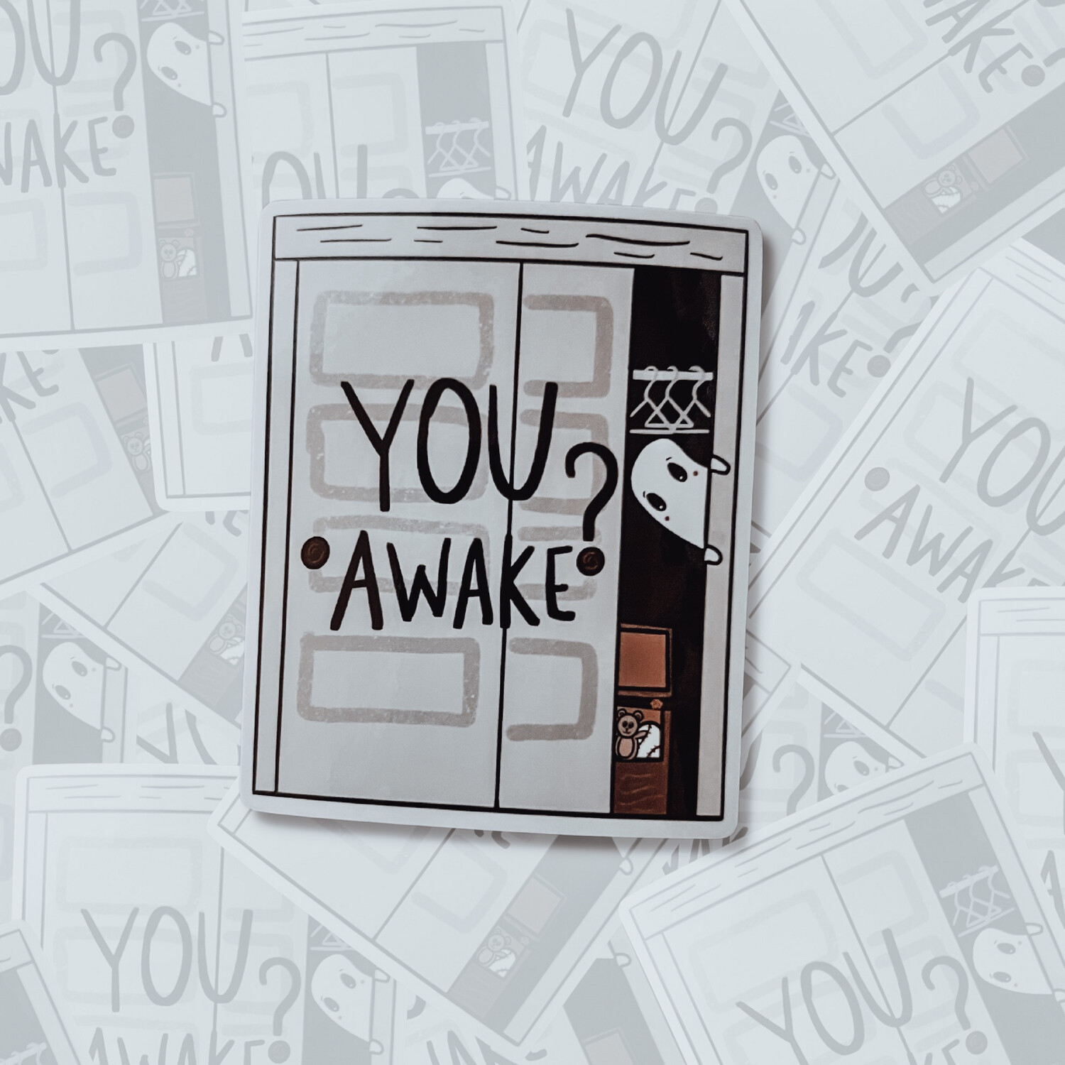 White Backing | You Awake Ghost Sticker