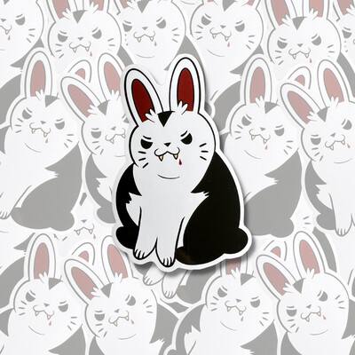 White Backing | Van Fluffsing Bunny Sticker