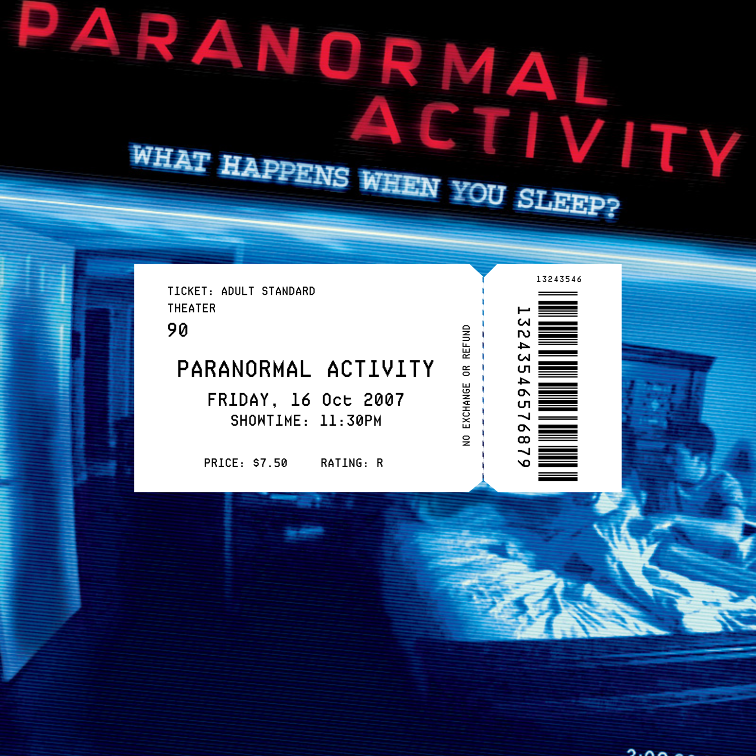 Movie Ticket Collection | Paranormal Activity Sticker