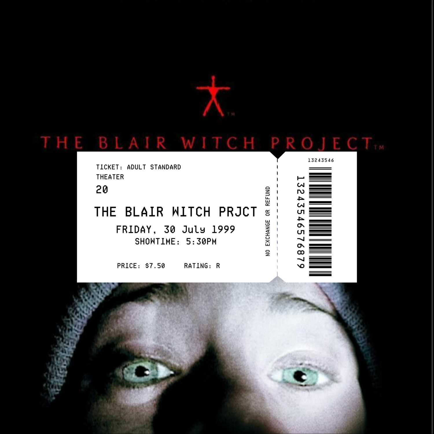 Movie Ticket Collection | The Blair Witch Project Sticker