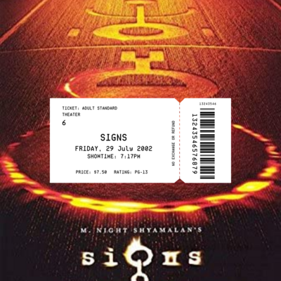 Movie Ticket Collection | Signs Sticker