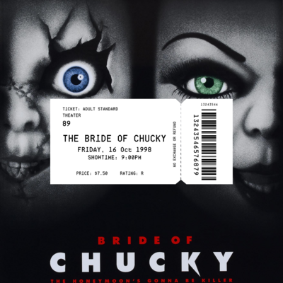 Movie Ticket Collection | Bride of Chucky Sticker