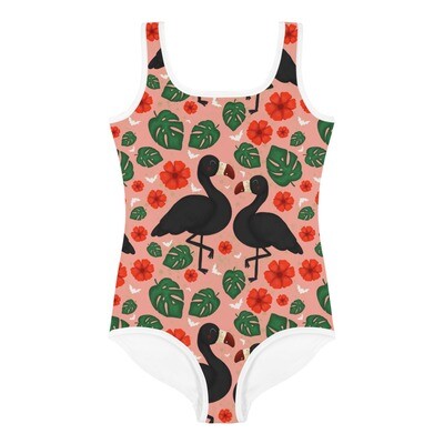 Vampire Flamingos Girls Swimsuit