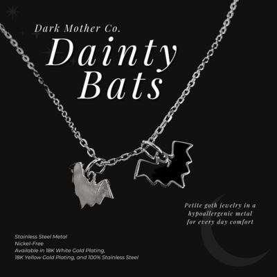 🖤 Pre-Order | Dainty Bats Necklace