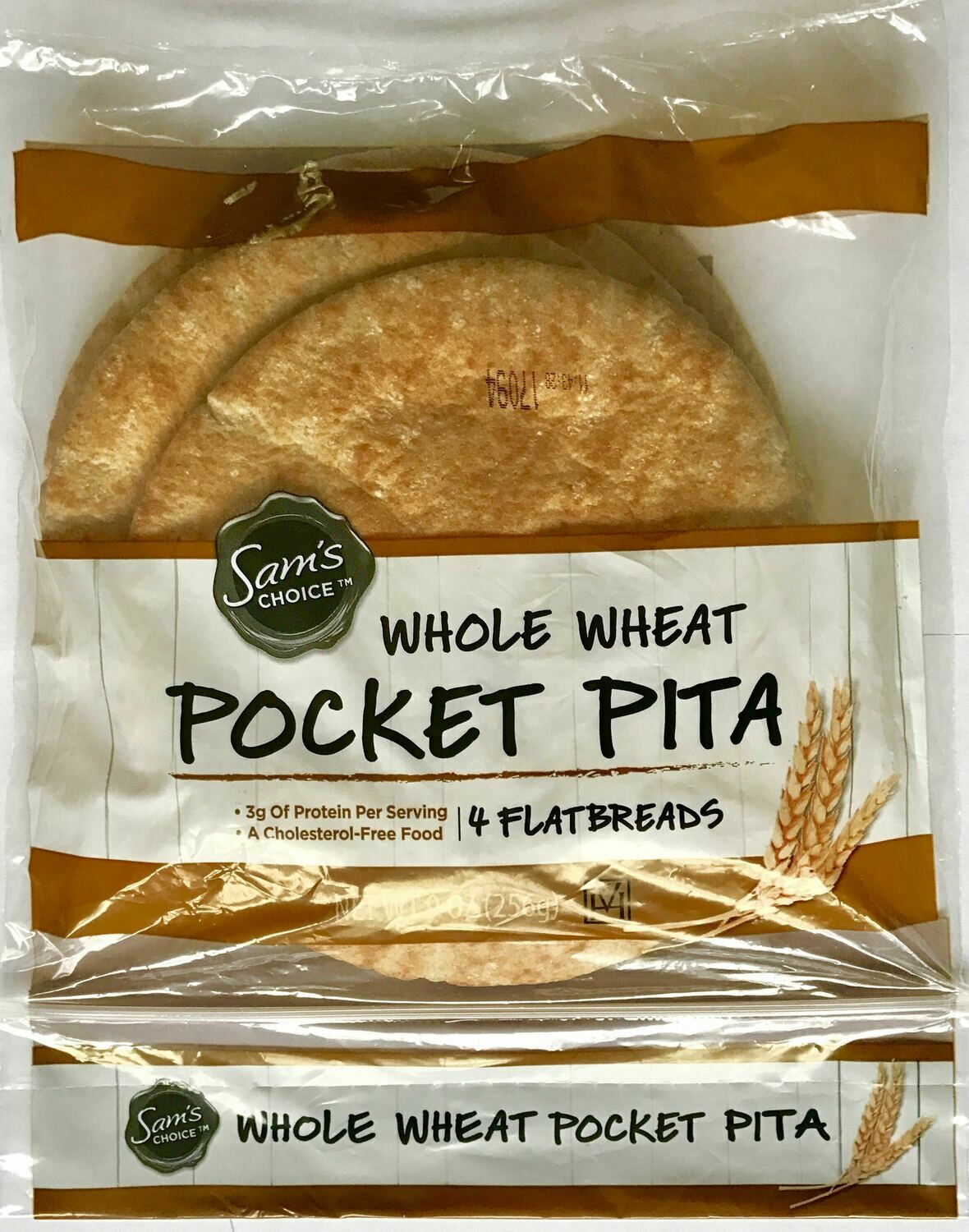Pita Bread Whole Wheat Pocket 4ct