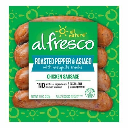 Al Fresco Chicken Sausage 4ct (contains pork)     Roasted Pepper & Asiago