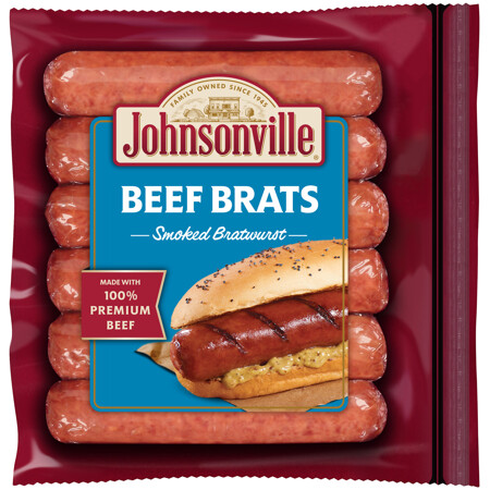 Johnsonville Chicken Sausages (no pork) Beef Brats 6ct