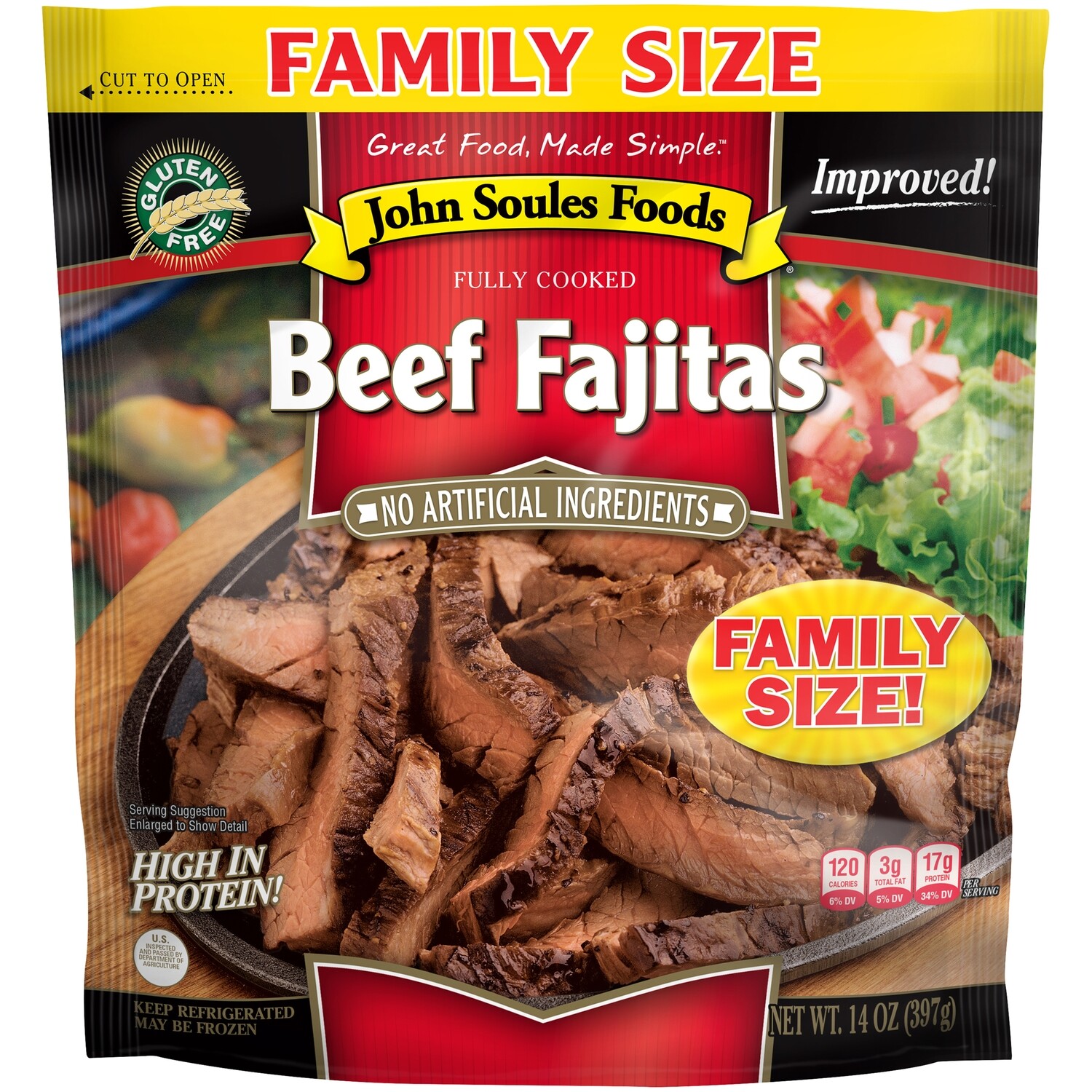 John Soules Meat Strips     Beef Fajitas (family size)