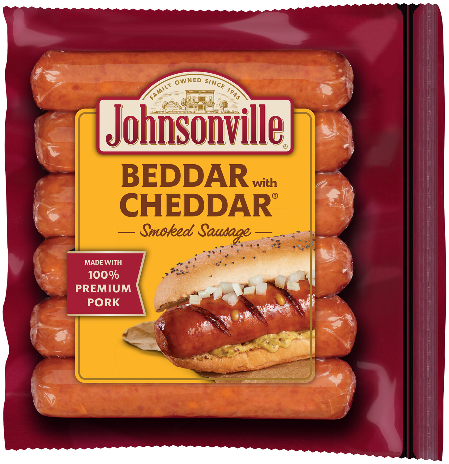 Johnsonville Chicken Sausages (contains pork)     Beddar with Cheddar 12ct