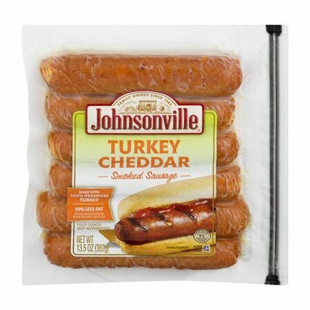 Johnsonville Chicken Sausages  (no pork)  Turkey with Cheddar