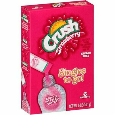 Crush 6ct - sugar free (add to 16.9oz water) Strawberry