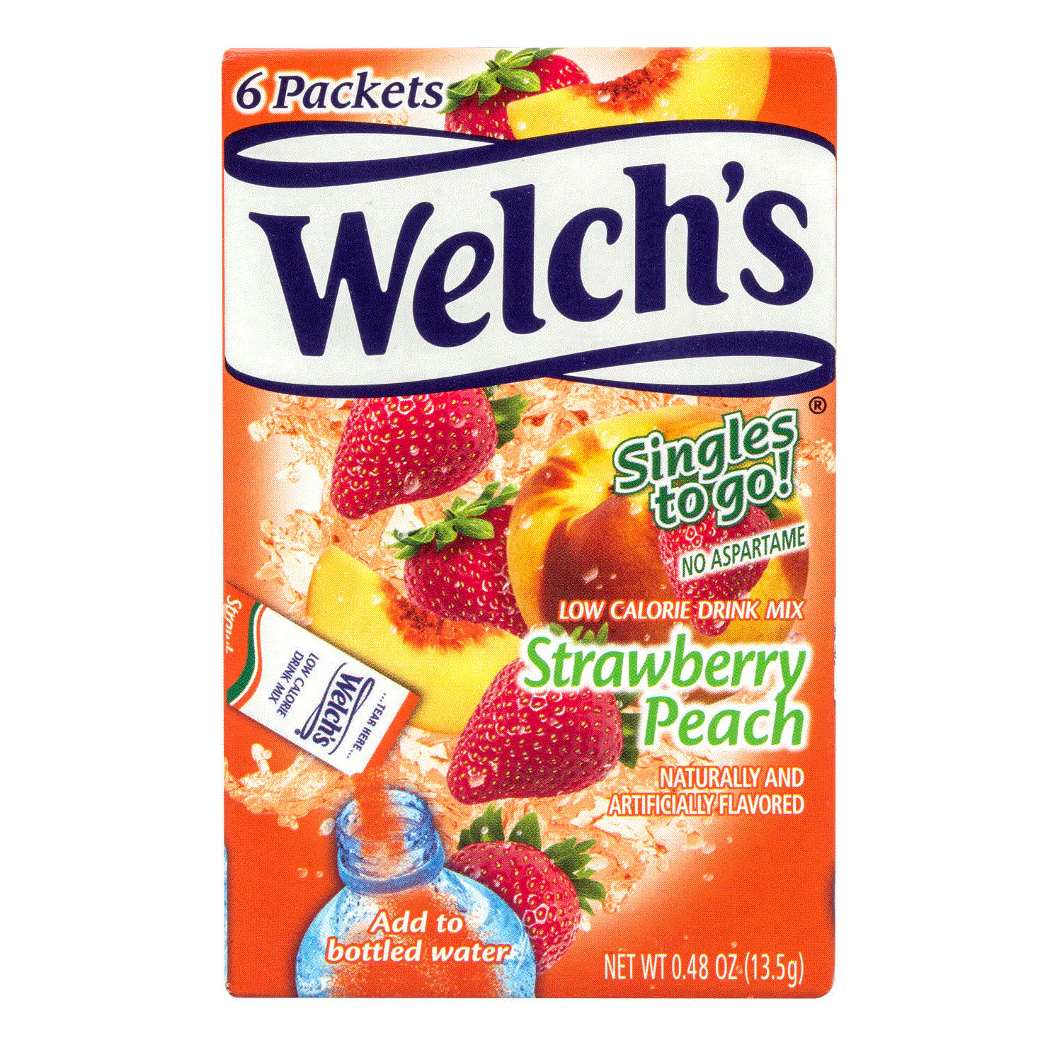 Welch&#39;s 6ct - (add to 16.9oz water)     Strawberry Peach