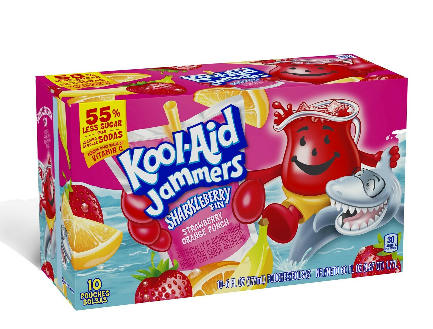 Kool-Aid Jammers Pouches 10ct Strawberry Orange Punch